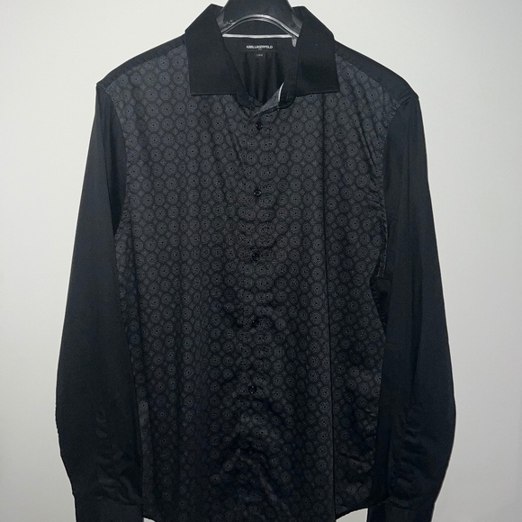 Karl Lagerfeld - Men's Long Sleeve Button Down - Picture 1 of 7